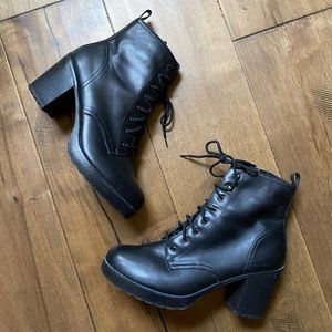 ASOS Black Laced Up Boots